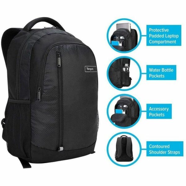 Targus Sport TSB89104US Carrying Case (Backpack) for 15.6" to 16" Notebook - Black - TAA Compliant - Image 4