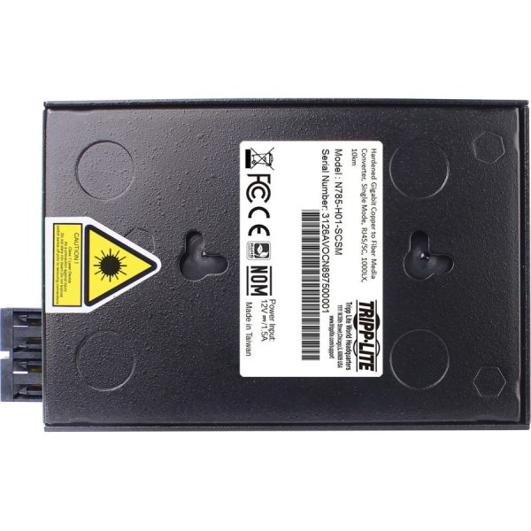 Eaton Tripp Lite Series Hardened Gigabit Fiber to Ethernet Media Converter, 10/100/1000 Mbps, RJ45/SC Singlemode, -10° to 60°C, 10 km (6.2 mi.), TAA - Image 7