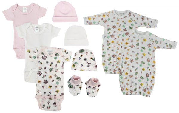 Newborn Baby Girl 9 Pc  Sets Nc_0591
