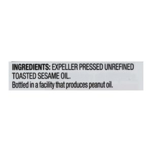 Spectrum Naturals Unrefined Toasted Sesame Oil - Case of 12 - 16 Fl oz.
