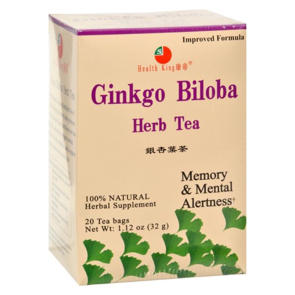 Health King Ginkgo Biloba Herb Tea - 20 Tea Bags - Image 2
