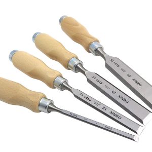 Bevel Edge Chisel Set with Wooden Handles Set of 4 pcs