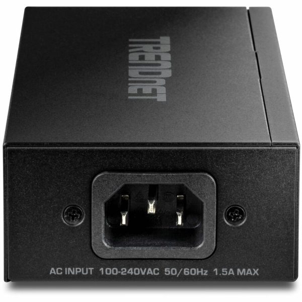 TRENDnet 2.5G PoE++ Injector, TPE-219GI, 90W PoE++, 30W PoE+, 15.4W PoE, IEEE 802.3 bt /802.3at/802.3af Compliant, Metal Housing, Up to 100m (328 ft.), Black - Image 2