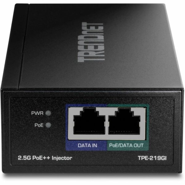 TRENDnet 2.5G PoE++ Injector, TPE-219GI, 90W PoE++, 30W PoE+, 15.4W PoE, IEEE 802.3 bt /802.3at/802.3af Compliant, Metal Housing, Up to 100m (328 ft.), Black - Image 4