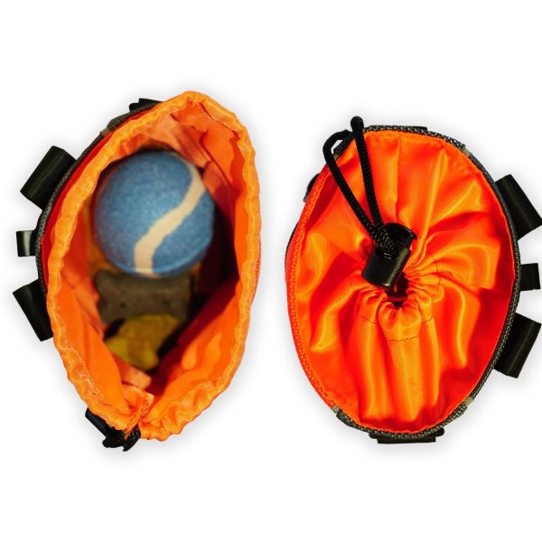 Dog Treat Pouch. Belt Clip or Shoulder Carry Dog Treat Training Bag. Durable Hi Vis Interior Dog Treat Bag with Integrated Poop Bag Dispenser and Secure Pouch Closure (Orange) - Image 4