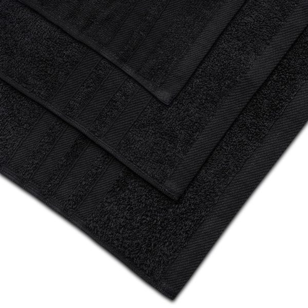 12 Piece Bath Towel Set for Bathroom   Wealuxe Collection 2 Bath Towels 4 Hand Towels 6 Washcloths 100% Cotton Soft and Plush Highly Absorbent Soft Towel for Hotel & Spa   Black - Image 4