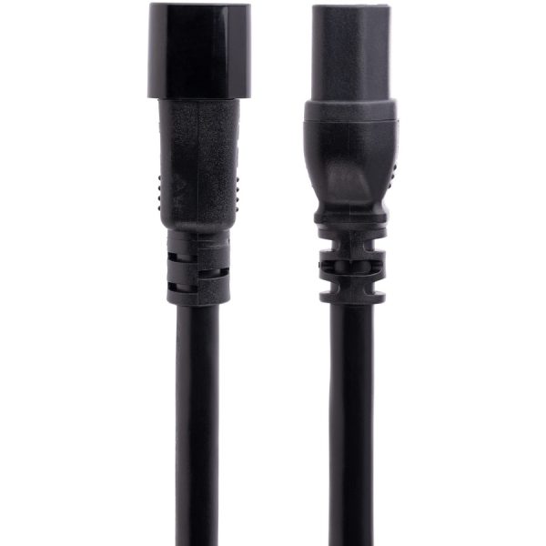 StarTech.com 10ft (3m) Heavy Duty Extension Cord, IEC C14 to IEC C15 Black Extension Cord, 15A 125V, 14AWG, Heavy Gauge Power Cable - Image 2