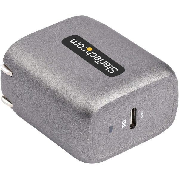 StarTech.com 30W USB-C Wall Charger, Portable GaN Charger w/ USB Power Delivery Fast Charging, USB-IF Certified, 6ft Cable, USB-C Charger - Image 2