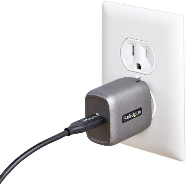 StarTech.com 30W USB-C Wall Charger, Portable GaN Charger w/ USB Power Delivery Fast Charging, USB-IF Certified, 6ft Cable, USB-C Charger - Image 8