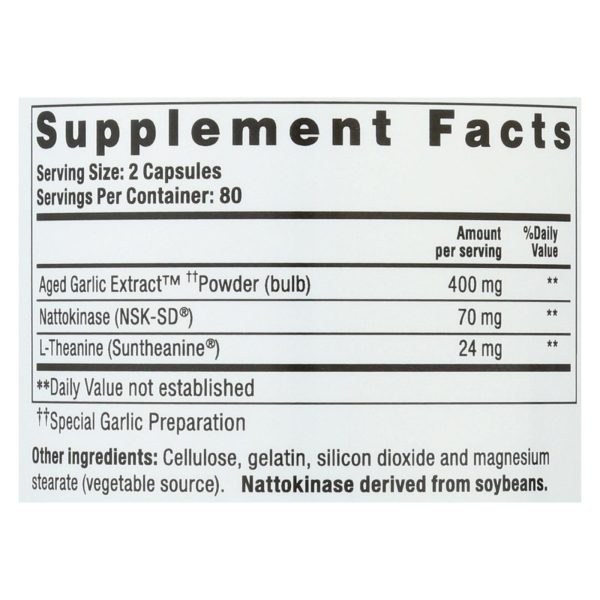 Kyolic - Aged Garlic Extract Blood Pressure Health Formula 109 - 160 Capsules - Image 3