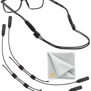 SIGONNA Eye Glasses Holders Around Head - No Tail Eyeglasses Strap Sports 20” - Eye Glasses Strap for Men Women Kids - Adjustable Sunglasses Strap - 2 Pcs