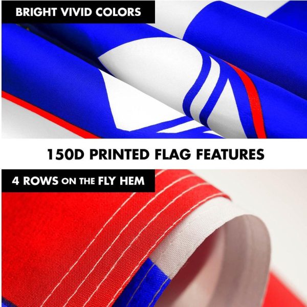 G128 Combo Pack: 6 Ft Tangle Free Spinning Flagpole (Silver) & Slovenia Flag 3x5 Ft Printed 150D Polyester, Brass Grommets (Flag Included) Aluminum Flag Pole - Image 5