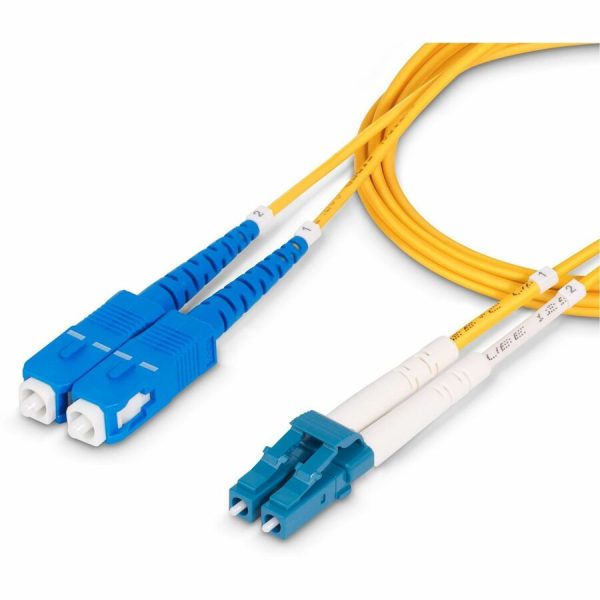 StarTech.com 1m (3.3ft) LC to SC (UPC) OS2 Single Mode Duplex Fiber Optic Cable, 9/125, 100G, Low Insertion Loss, LSZH Fiber Jumper Cord - Image 2