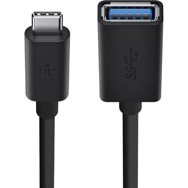 Belkin USB-C to USB-A Adapter - USB 3.0 Charger - 5 Gbps - Black - Image 4