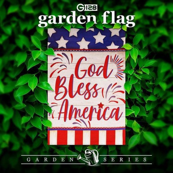 G128 Garden Flag God Bless America USA Flag Accent | 12x18 Inch | Printed Blockout Polyester - Patriotic Decoration - Image 2