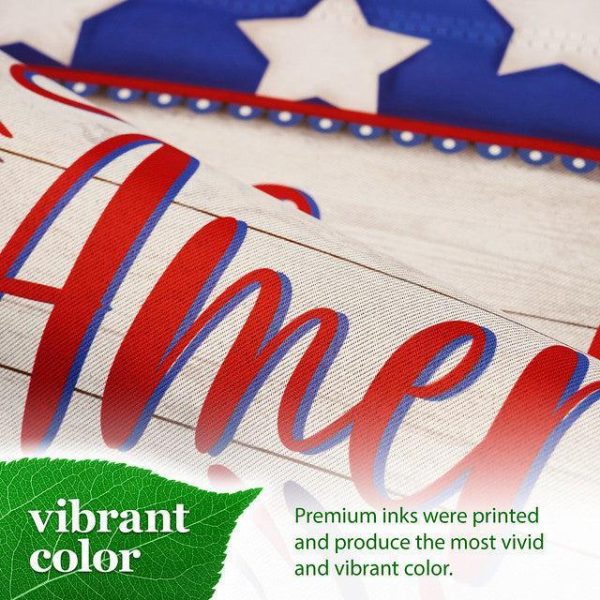 G128 Garden Flag God Bless America USA Flag Accent | 12x18 Inch | Printed Blockout Polyester - Patriotic Decoration - Image 6