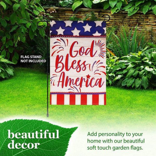 G128 Garden Flag God Bless America USA Flag Accent | 12x18 Inch | Printed Blockout Polyester - Patriotic Decoration - Image 8