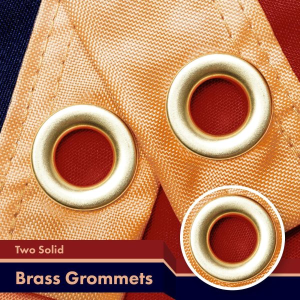 G128 2 Pack: Betsy Ross Tea-Stained Flag | 3x5 Ft | LiteWeave Pro Series Printed 300D Polyester | Historical Flag, Vibrant Colors, Brass Grommets, Thicker and More Durable Than 100D 75D Polyester - Image 2
