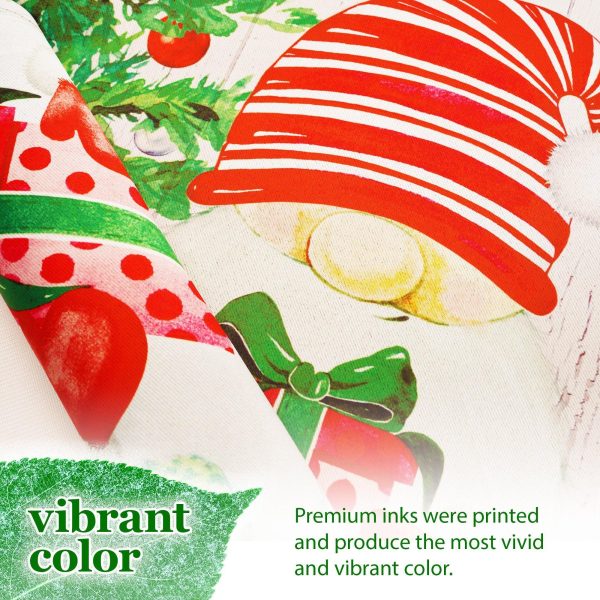 G128 Garden Flag Merry Christmas Santa Gnome with Present 12"x18" Blockout Fabric - Image 6