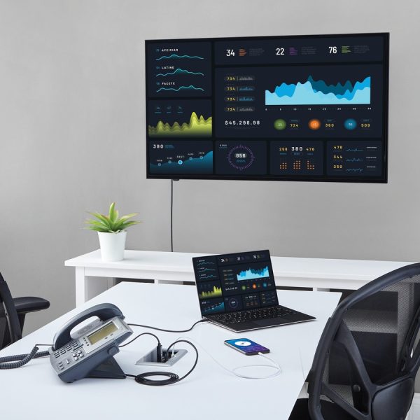 StarTech.com Conference Table Connectivity Box for A/V - USB Charging - LAN - HDMI / VGA / DisplayPort Inputs - HDMI Output - 4K - Image 4