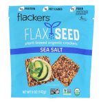Doctor In The Kitchen - Organic Flax Seed Crackers - Sea Salt - Case of 6 - 5 oz.
