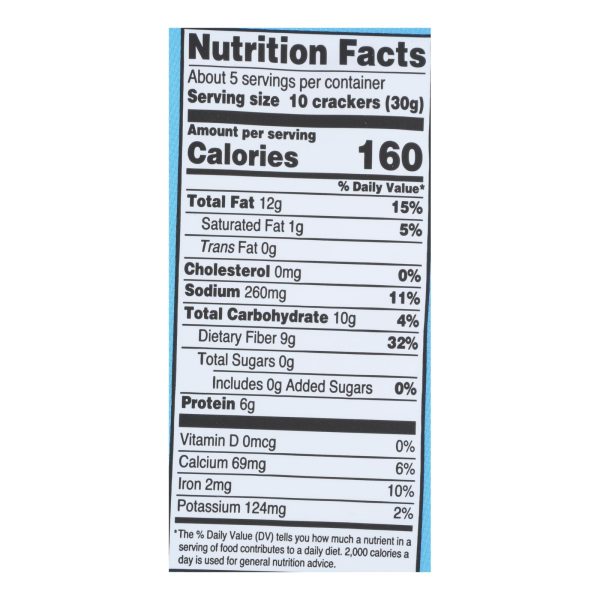Doctor In The Kitchen - Organic Flax Seed Crackers - Sea Salt - Case of 6 - 5 oz. - Image 2