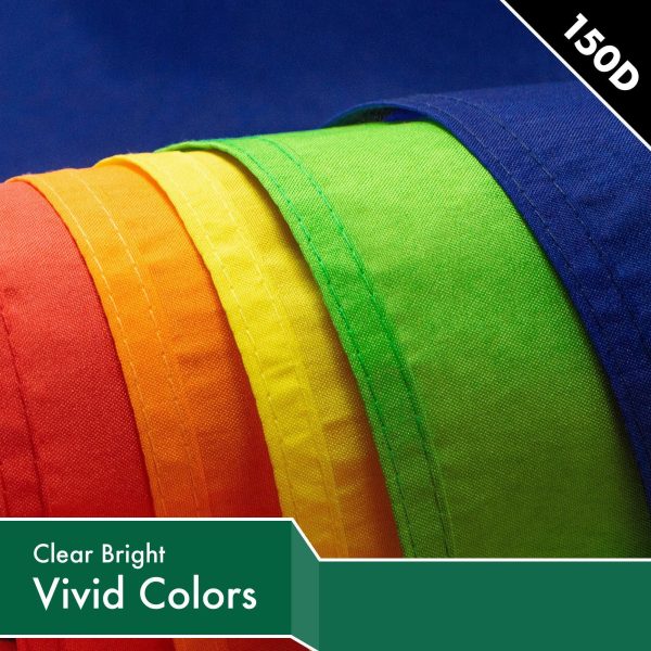 Solid Dark Green Color Flag 3x5 Ft 3-Pack Printed 150D Polyester By G128 - Image 3