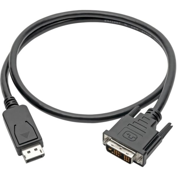 Eaton Tripp Lite Series DisplayPort to DVI Adapter Cable (DP with Latches to DVI-D Single Link M/M), 3 ft. (0.9 m) - Image 2