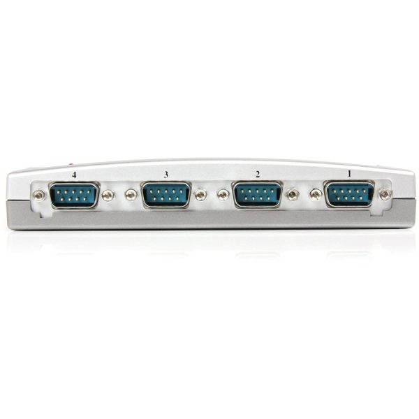 StarTech.com USB to Serial Adapter Hub â€" 4 Port â€" Bus Powered â€" DB9 (9-pin) â€" USB Serial â€" FTDI USB to Serial Adapter - Image 2