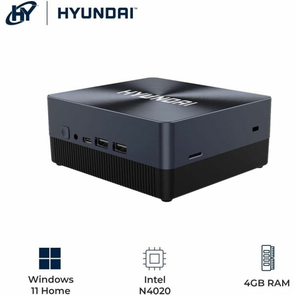 Hyundai Mini PC, Windows 11 Home, Intel N4020, 4GB RAM, 128GB Storage, Supports 2.5" SATA & M.2 SSD Slot, USB-C, Dual Monitor Support, 4K UHD, Fanless, Vesa Mount Included, AC WiFi - Image 3