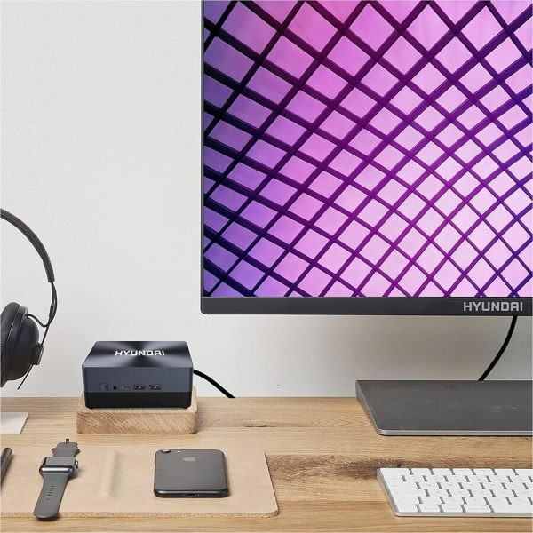 Hyundai Mini PC, Windows 11 Home, Intel N4020, 4GB RAM, 128GB Storage, Supports 2.5" SATA & M.2 SSD Slot, USB-C, Dual Monitor Support, 4K UHD, Fanless, Vesa Mount Included, AC WiFi - Image 5