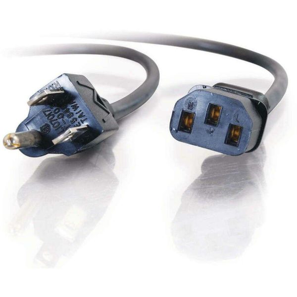 C2G 4ft Universal Power Cord - 16 AWG - NEMA 5-15P to IEC320C13 - Image 3