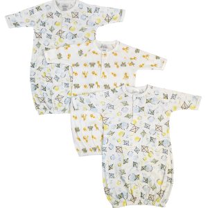 Unisex Newborn Baby 3 Piece Gown Set Nc_0829