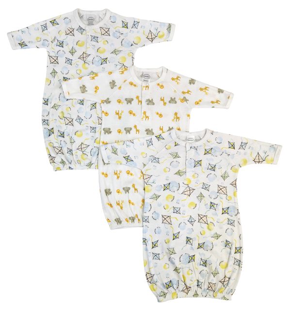 Unisex Newborn Baby 3 Piece Gown Set Nc_0829