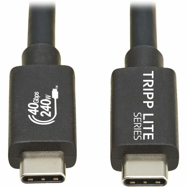 Eaton Tripp Lite series USB4 40Gbps Cable (M/M) - USB-C, 8K 60 Hz, 240W PD Charging, Black, 1.2 m (4 ft.) - Image 2