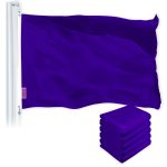 Solid Violet Color Flag 3x5 Ft 5-Pack Printed 150D Polyester By G128