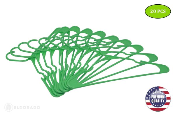 Hangers for Adult Size Clothing Plastic Ideal for Everyday Standard Use Clothes Shirts Blouses TShirts Dresses Jackets Suits. Color  Green Pack  20 PCS. - Image 2