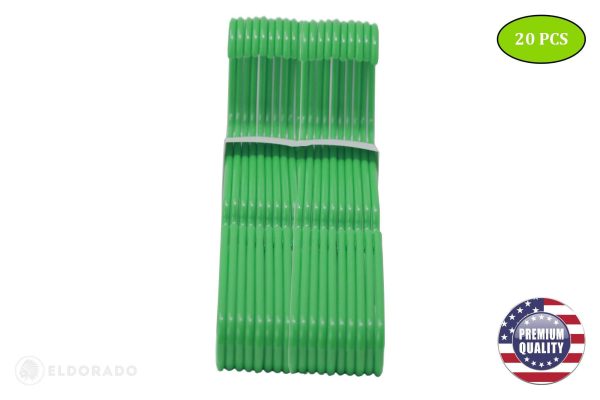 Hangers for Adult Size Clothing Plastic Ideal for Everyday Standard Use Clothes Shirts Blouses TShirts Dresses Jackets Suits. Color  Green Pack  20 PCS. - Image 4