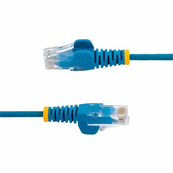 StarTech.com 6 ft CAT6 Cable - Slim CAT6 Patch Cord - Blue - Snagless RJ45 Connectors - Gigabit Ethernet Cable - 28 AWG - LSZH (N6PAT6BLS) - Image 3