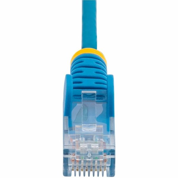 StarTech.com 6 ft CAT6 Cable - Slim CAT6 Patch Cord - Blue - Snagless RJ45 Connectors - Gigabit Ethernet Cable - 28 AWG - LSZH (N6PAT6BLS) - Image 4