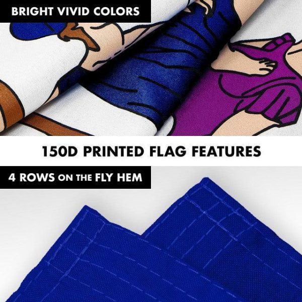 G128 Combo Pack: 6 Feet Tangle Free Spinning Flagpole (Silver) Virginia VA State Flag 3x5 ft Printed 150D Brass Grommets (Flag Included) Aluminum Flag Pole - Image 5