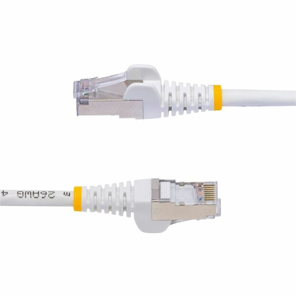 StarTech.com 25ft White CAT8 Ethernet Cable, Snagless RJ45, 25G/40G 2000MHz, 100W PoE, S/FTP, 26AWG Pure Bare Copper, LSZH Network Patch Cord - Image 3