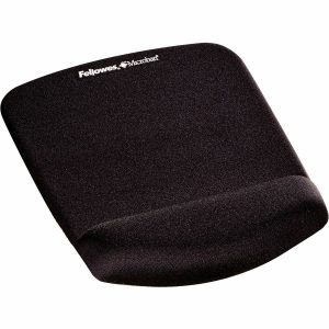 Fellowes® PlushTouch™ Foam Mouse Pad Wrist Support with MICROBAN® - Black (9252001)