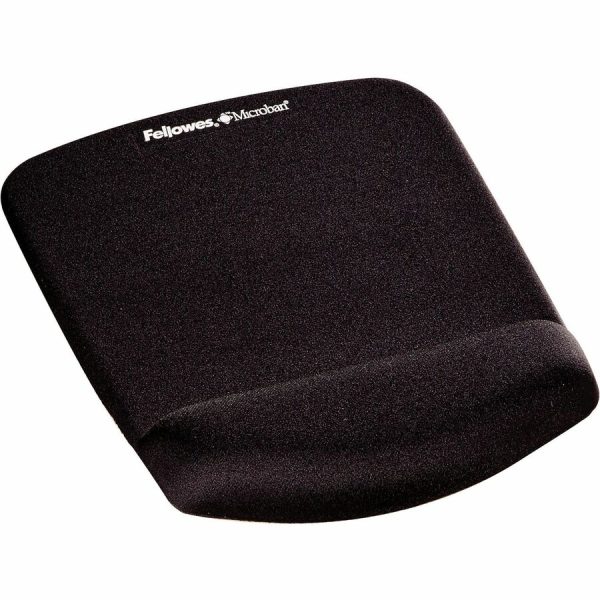 Fellowes® PlushTouch™ Foam Mouse Pad Wrist Support with MICROBAN® - Black (9252001)