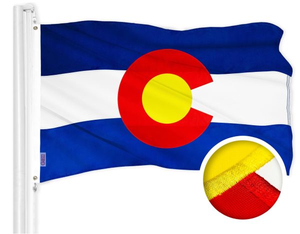 Colorado State Flag 300D Embroidered Polyester 3x5 Ft - Image 2