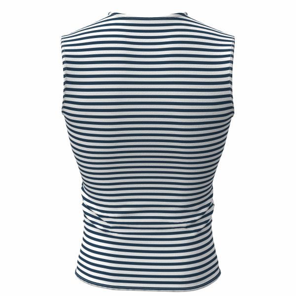 Genuine Striped Tank Top Sleeveless Shirt Dark Blue Cotton Original Telnyashka Тельняшка L - Image 4