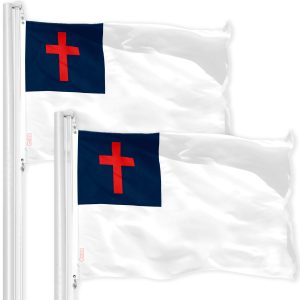 Christian Flag 3x5 Ft 2-Pack Printed 150D Polyester By G128