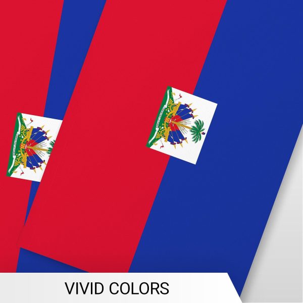 G128 Haiti Haitian Bunting Banner | Flag 8.2 x 5.5 Inch, Full String 33 Feet | Printed 150D Polyester, Decorations For Bar, School, Festival Events Celebration - Image 6
