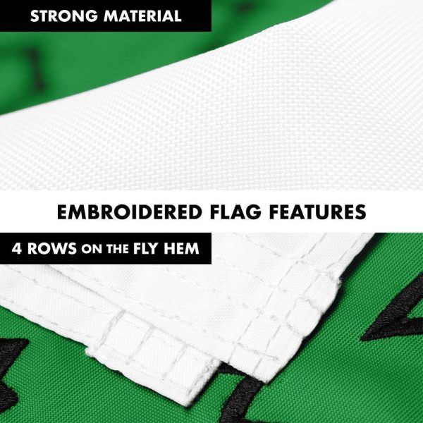 G128 Combo Pack: 6 Ft Tangle Free Aluminum Spinning Flagpole (Black) & An Appeal to Heaven Flag 3x5 Ft, ToughWeave Series Embroidered 300D Polyester | Pole with Flag Included - Image 5