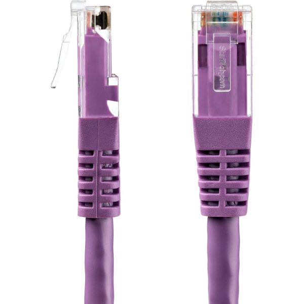 StarTech.com 15ft CAT6 Ethernet Cable - Purple Molded Gigabit - 100W PoE UTP 650MHz - Category 6 Patch Cord UL Certified Wiring/TIA - Image 3